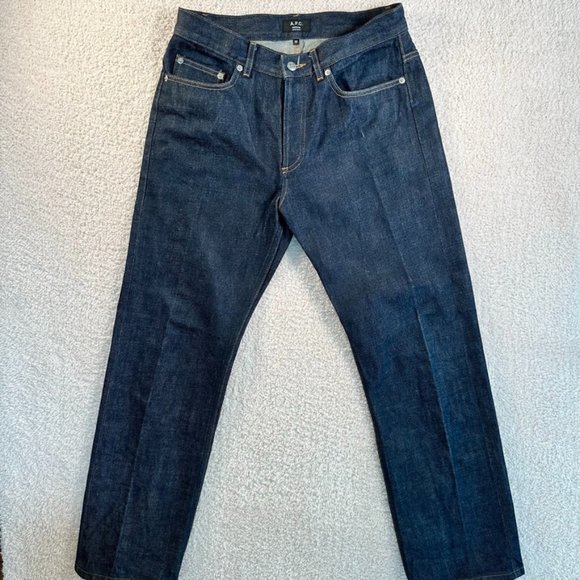 APC Rescue Jean Droit Selvedge Stiff Denim Red Line 30x29 Men's Straight Indigo - Picture 1 of 9